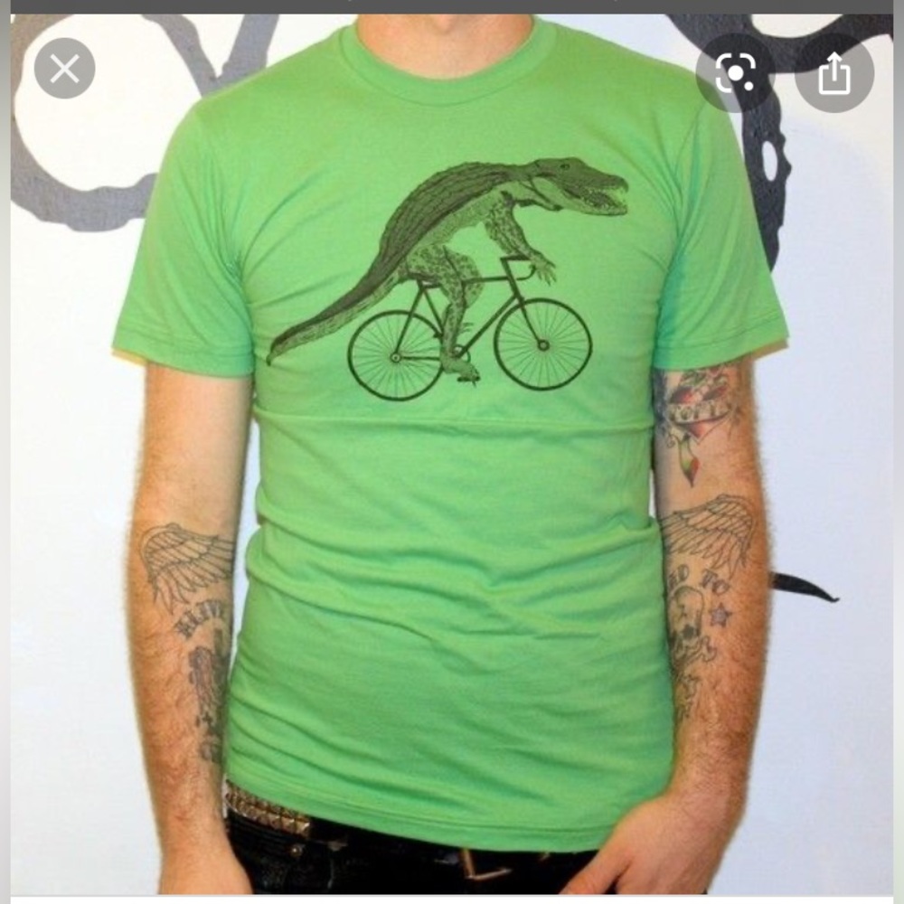 ISO Dark Cycle Alligator on Bicycle Shirt